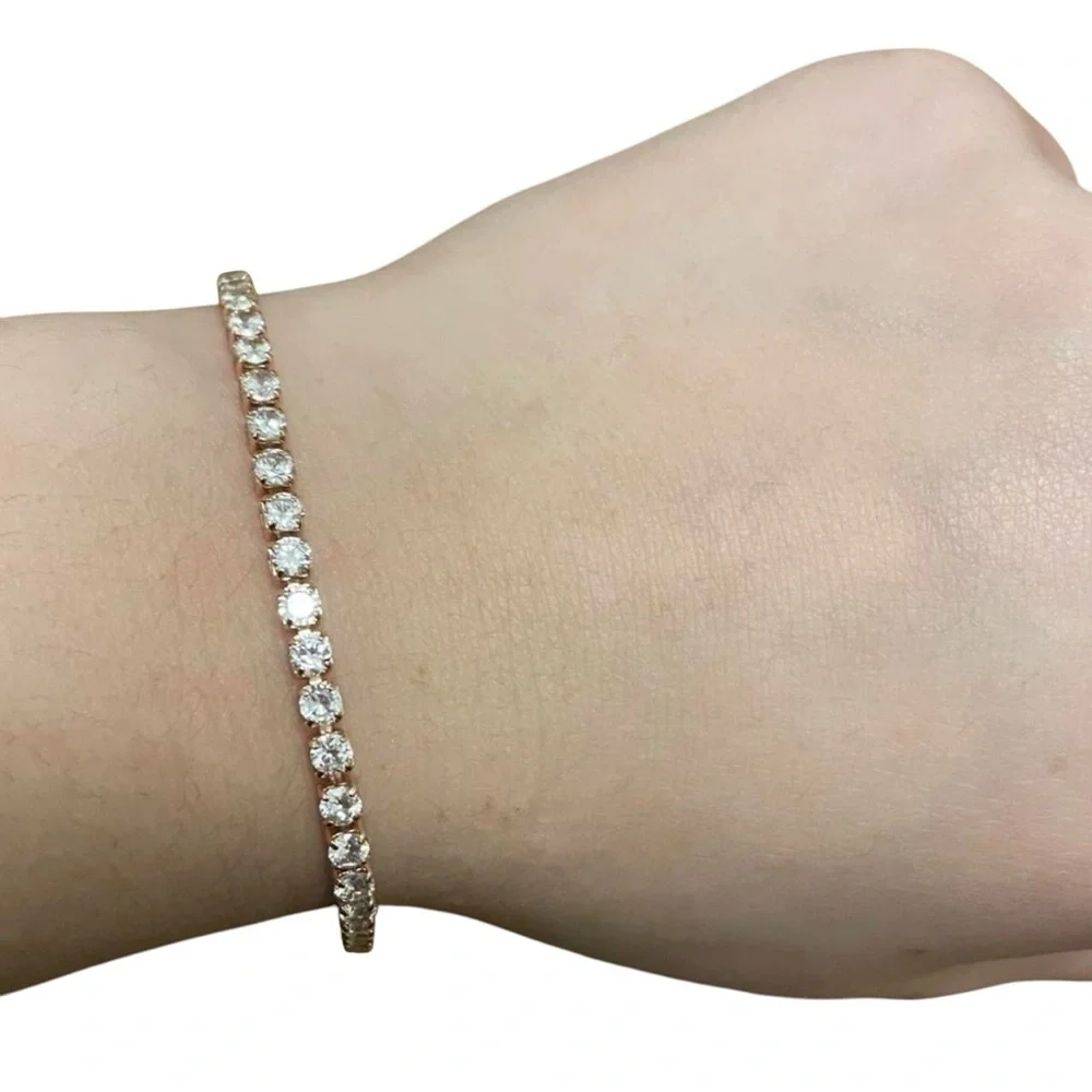 Macy’s Rose Gold CZ Cubic Zirconia Tennis Bracelet